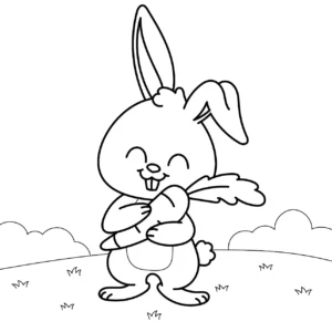 Free Rabbit Picture To Color In