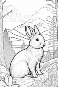 Free Rabbit Picture To Color In