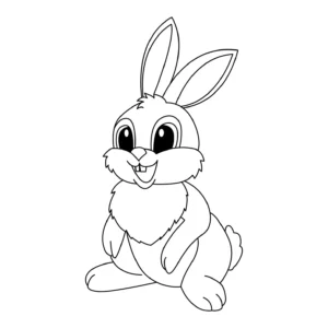 Free Rabbit Picture To Color In