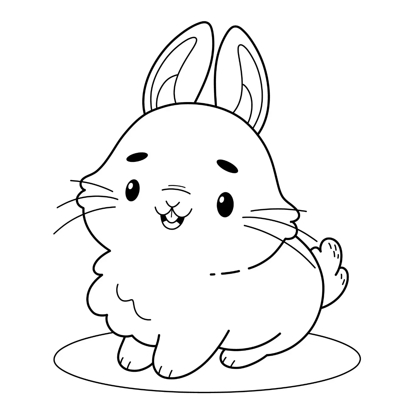 Free Rabbit Picture To Color In
