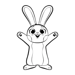 Free Rabbit Picture To Color In