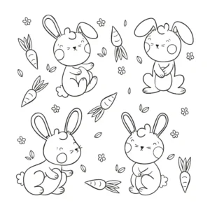 Free Rabbit Picture To Color In