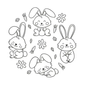 Free Rabbit Picture To Color In