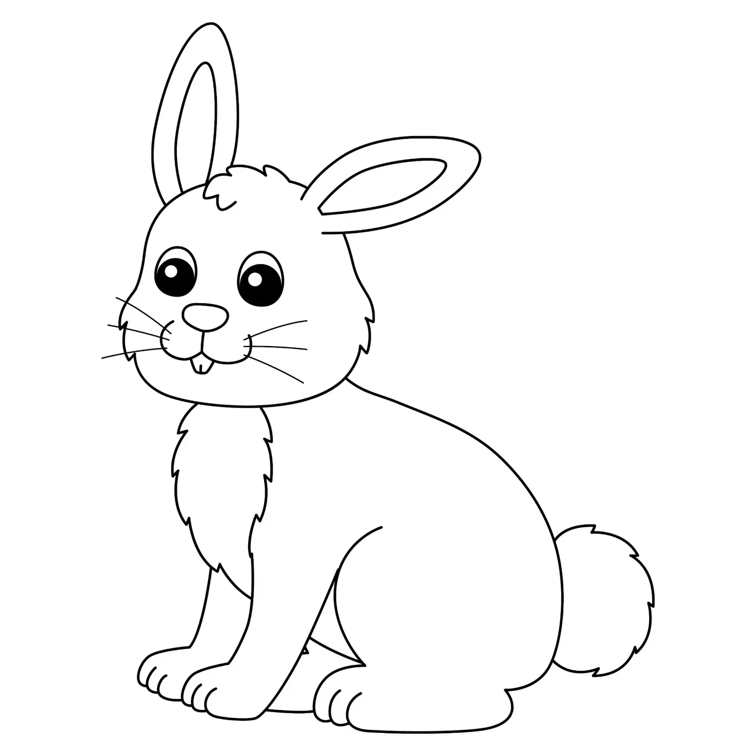Free Rabbit Picture To Color In