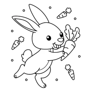 Free Rabbit Picture To Color In