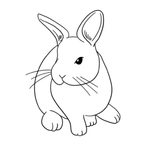 Free Rabbit Picture To Color In