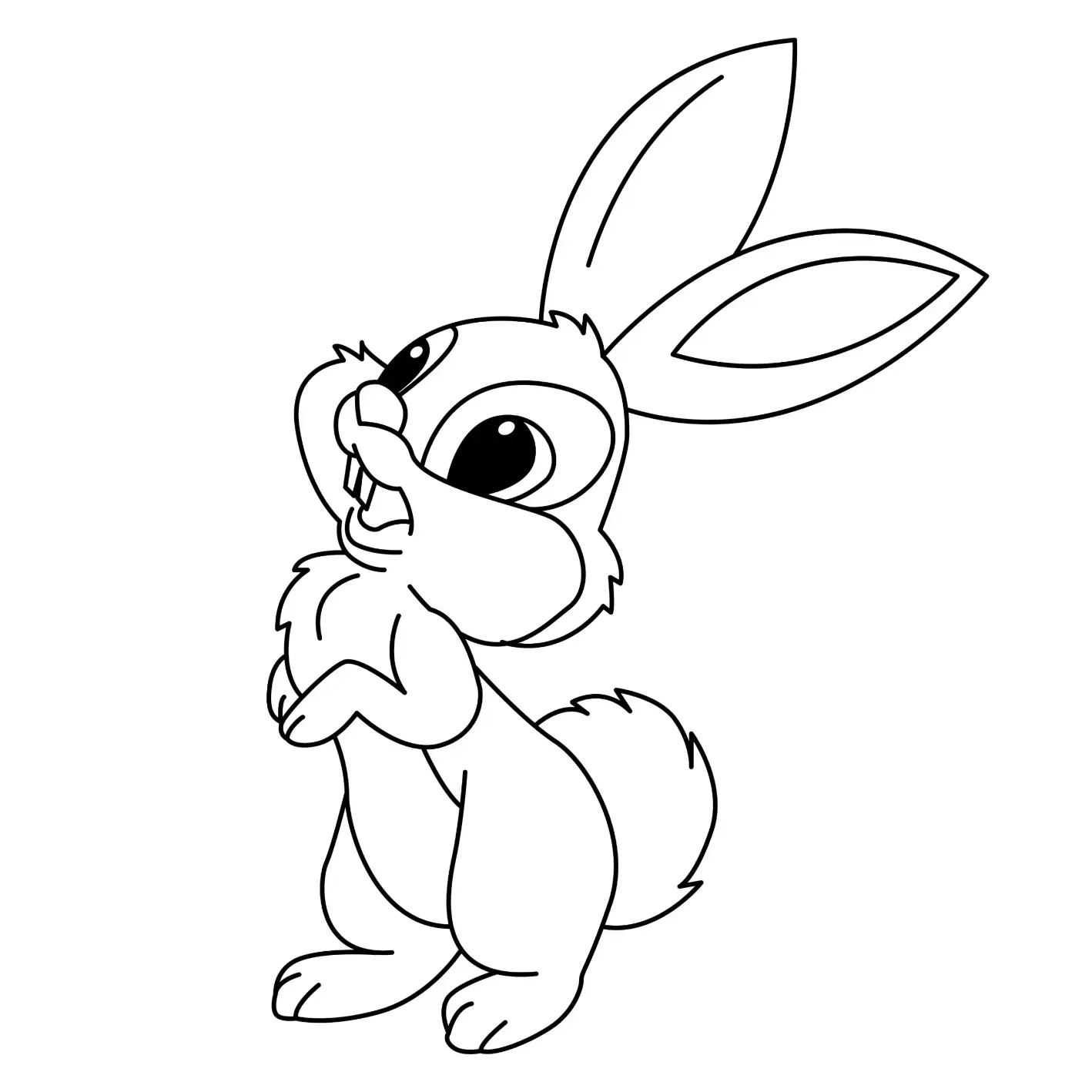 Free Rabbit Picture To Color In