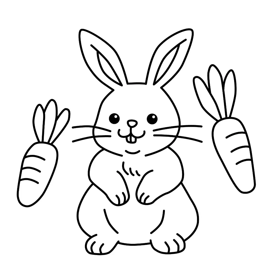 Free Rabbit Picture To Color In