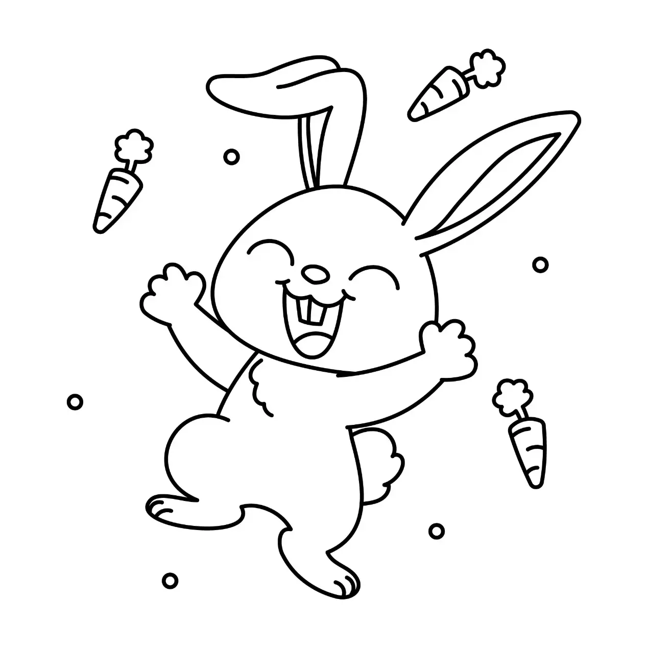Free Rabbit Picture To Color In