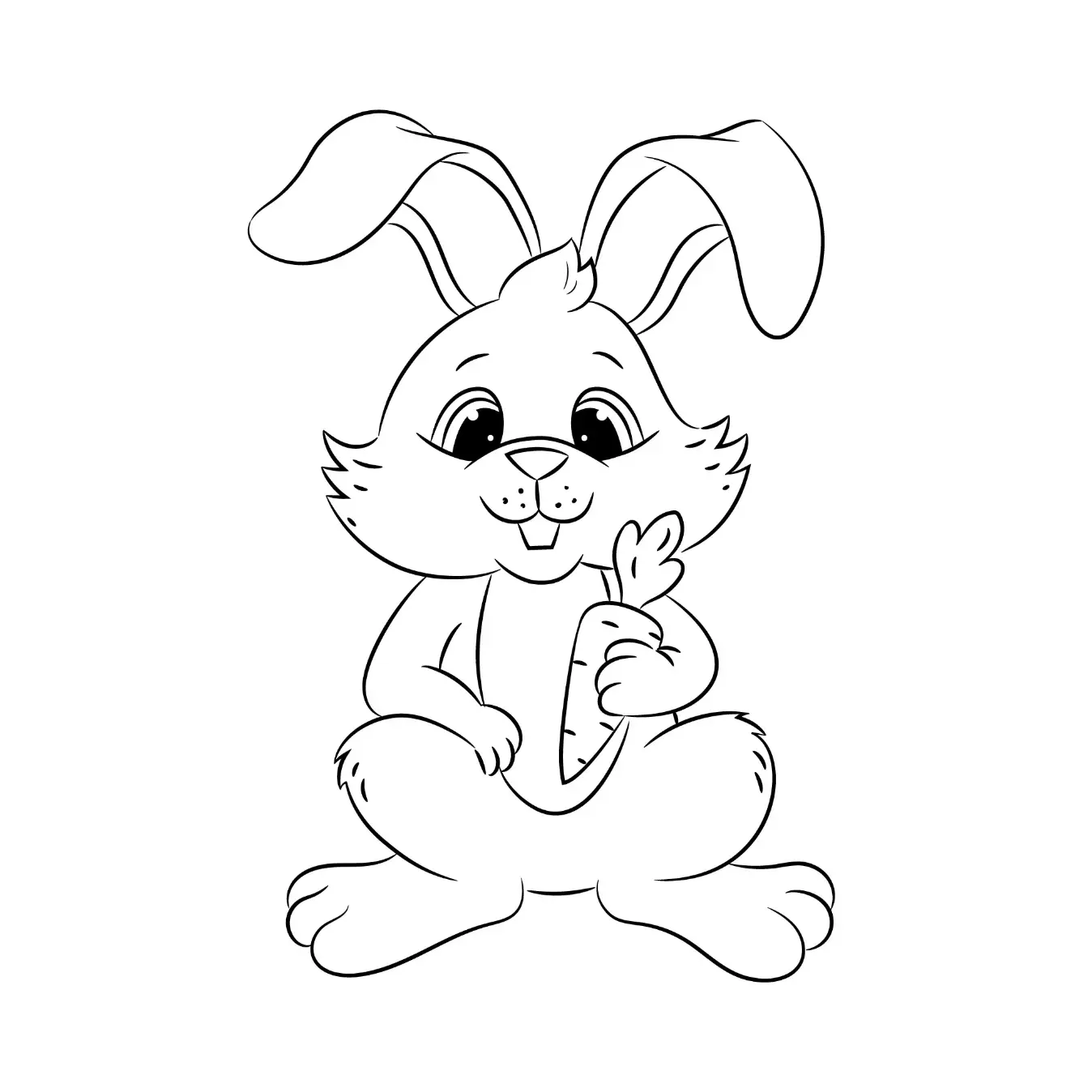 Free Rabbit Picture To Color In