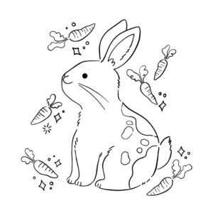 Free Rabbit Picture To Color In
