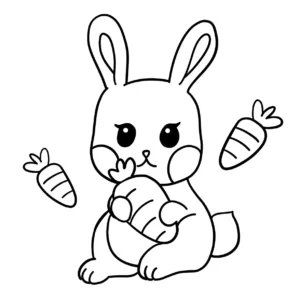 Free Rabbit Picture To Color In