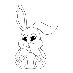 Free Rabbit Picture To Color In