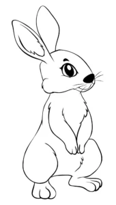 Free Rabbit Picture To Color In