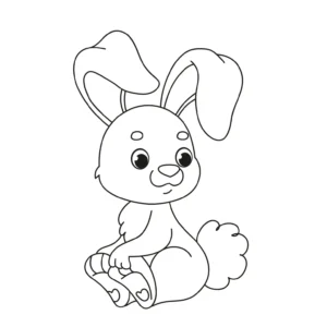 Free Rabbit Picture To Color In