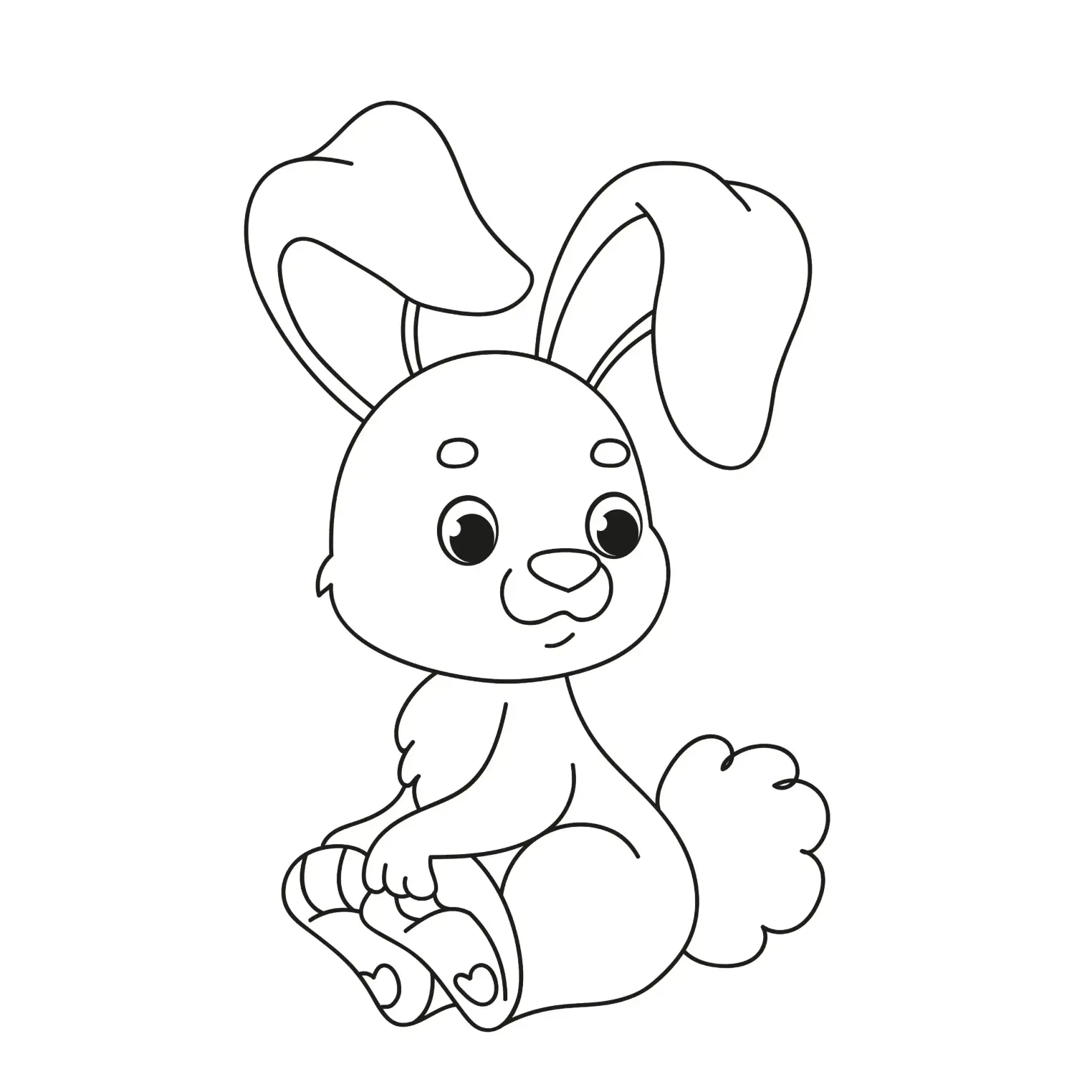 Free Rabbit Picture To Color In