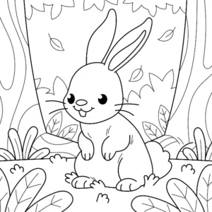 Free Rabbit Picture To Color In