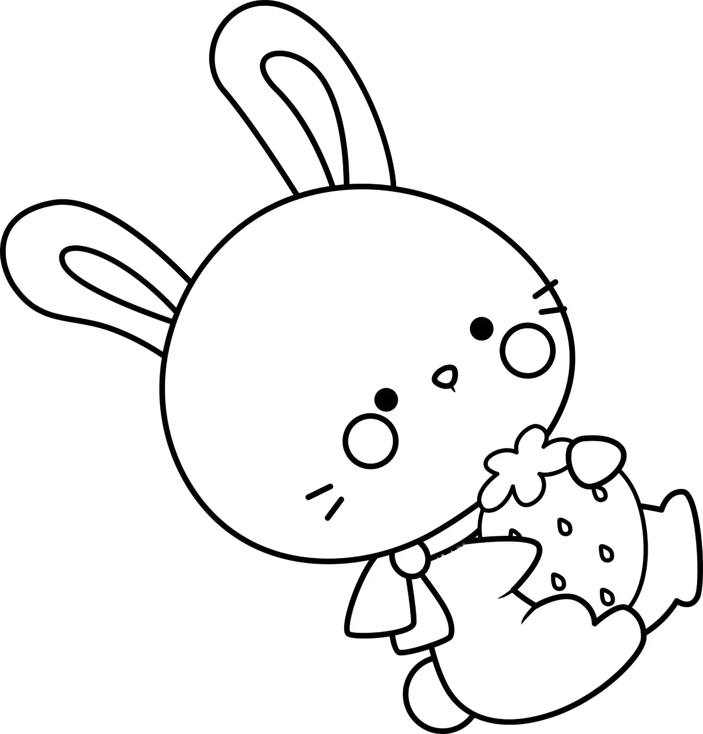 Free Rabbit Picture To Color In