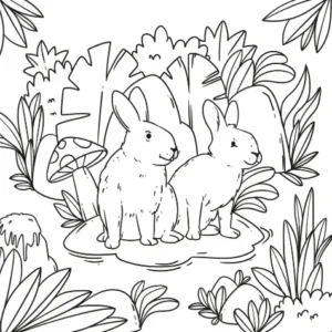 Free Rabbit Picture To Color In