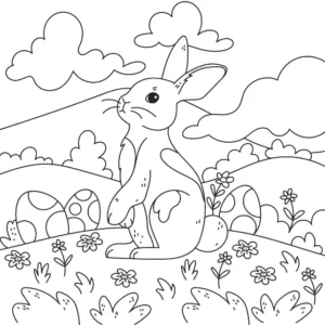 Free Rabbit Picture To Color In