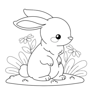 Free Rabbit Picture To Color In
