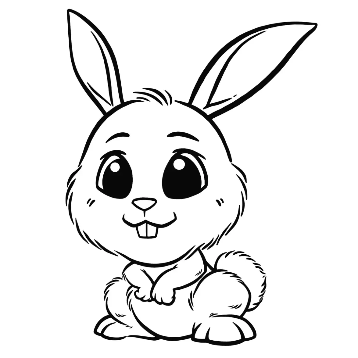 Free Rabbit Picture To Color In