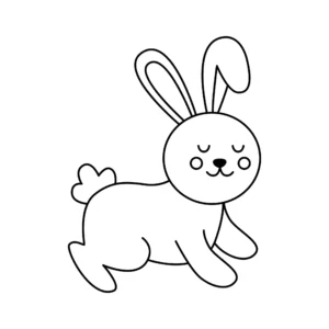 Free Rabbit Picture To Color In