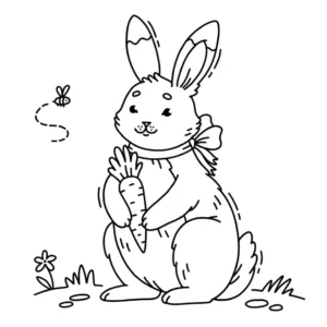 Free Rabbit Picture To Color In