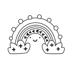Free Rainbow Picture To Color In