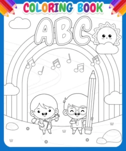 Free Rainbow Picture To Color In