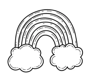 Free Rainbow Picture To Color In