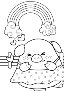 Free Rainbow Picture To Color In