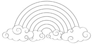 Free Rainbow Picture To Color In