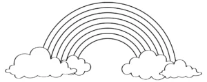 Free Rainbow Picture To Color In