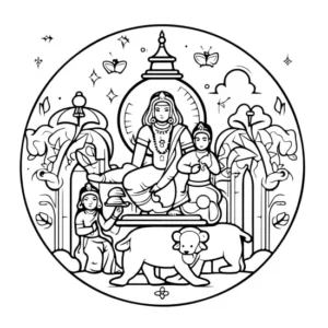 Free Religion Picture To Color In