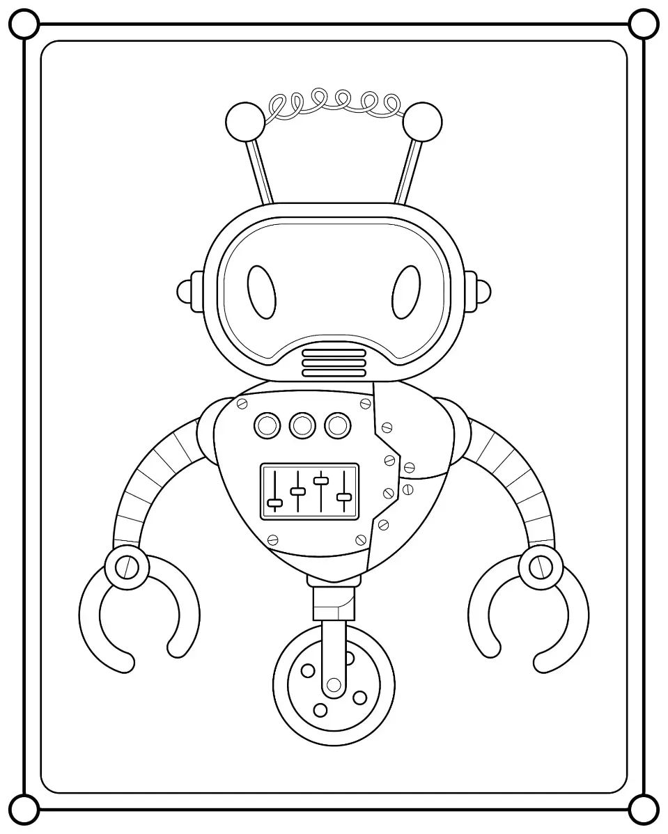 Free Robot Picture To Color In