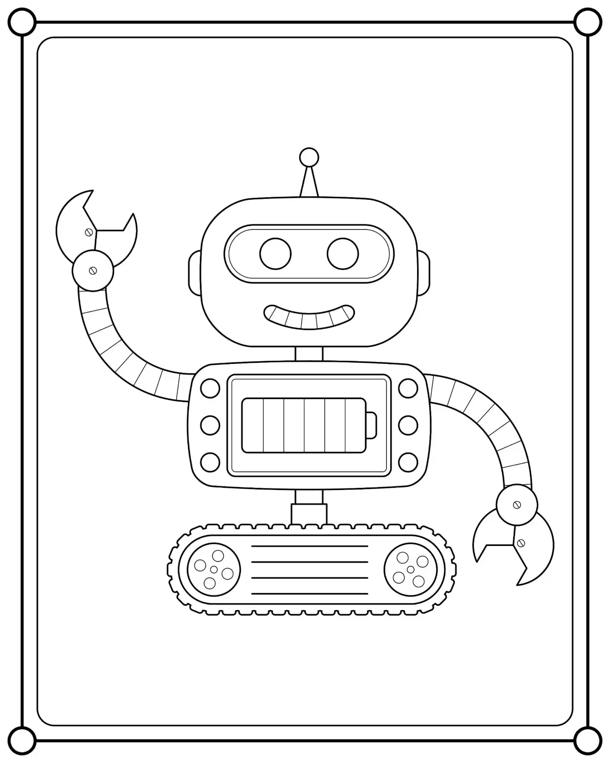 Free Robot Picture To Color In