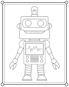 Free Robot Picture To Color In