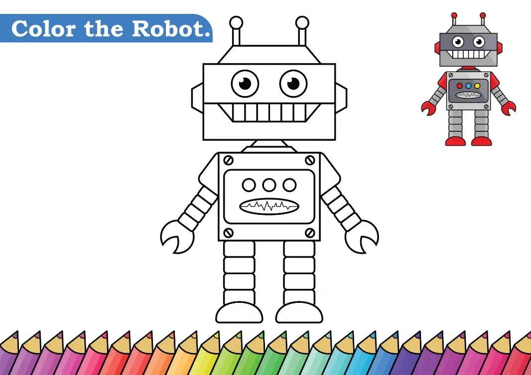 Free Robot Picture To Color In