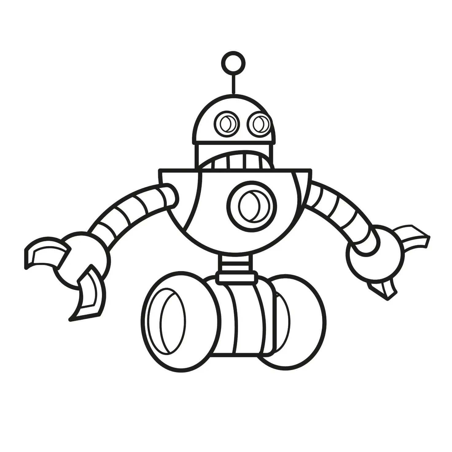 Free Robot Picture To Color In