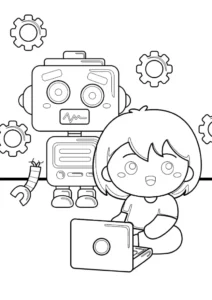 Free Robot Picture To Color In
