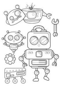 Free Robot Picture To Color In