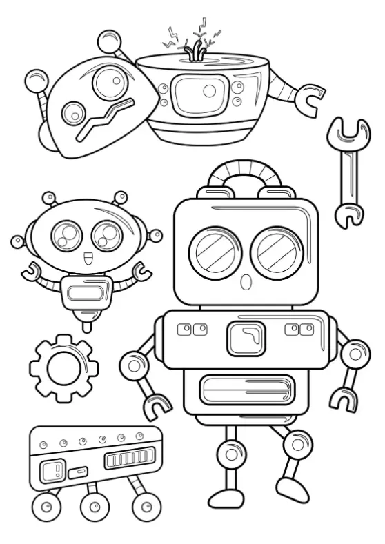 Free Robot Picture To Color In