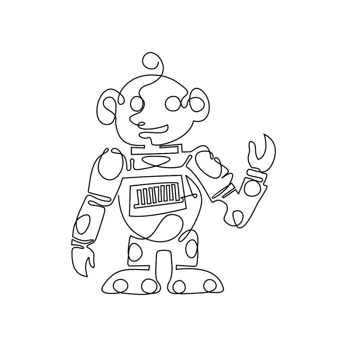 Free Robot Picture To Color In