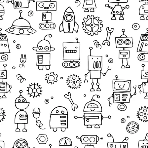 Free Robot Picture To Color In