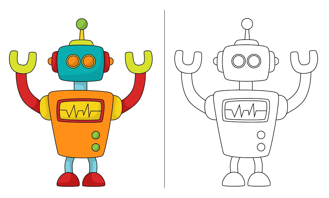 Free Robot Picture To Color In