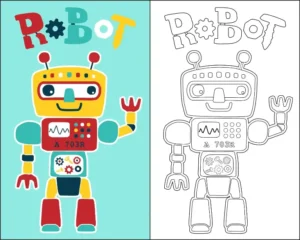 Free Robot Picture To Color In