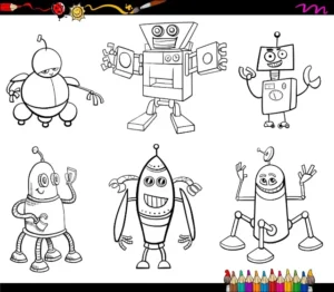 Free Robot Picture To Color In