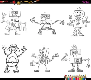 Free Robot Picture To Color In