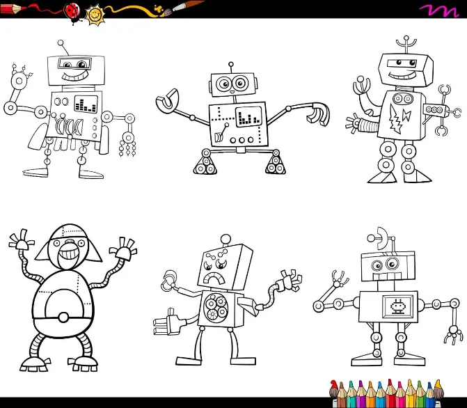 Free Robot Picture To Color In